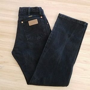 High Waist Wrangler Boot Cut Black Jeans 29x32